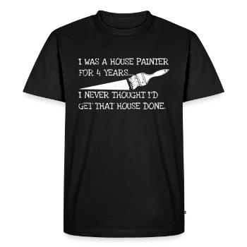 painter painter joke - Men's Premium Organic T-Shirt - black - Front - Nico (187cm)