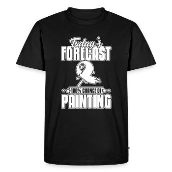 Peintre Peintre Drôle - T-shirt Premium bio Homme - noir - Devant - Nico (187cm)