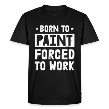 Peintre Peintre Drôle - T-shirt Premium bio Homme - noir - Devant - Nico (187cm)