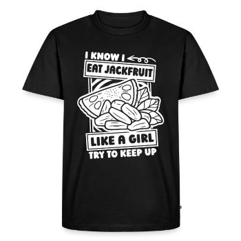 jackfruit girl - Men's Premium Organic T-Shirt - black - Front - Nico (187cm)