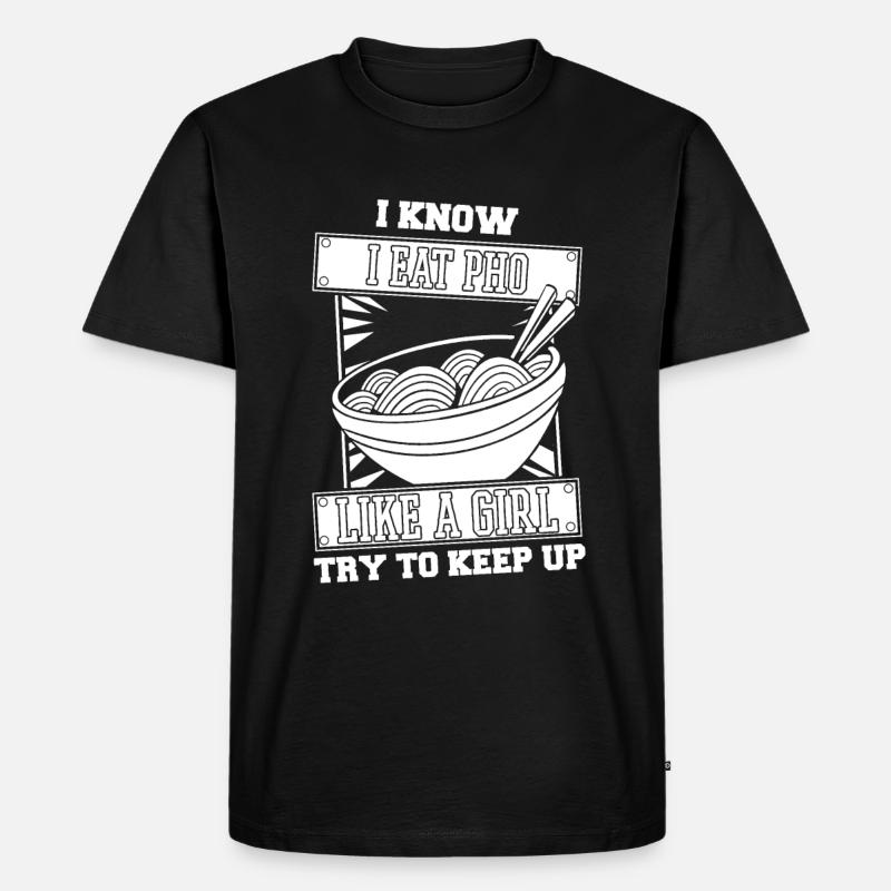 Pho Bowl Mädchen - Männer Premium Bio T-Shirt - Schwarz