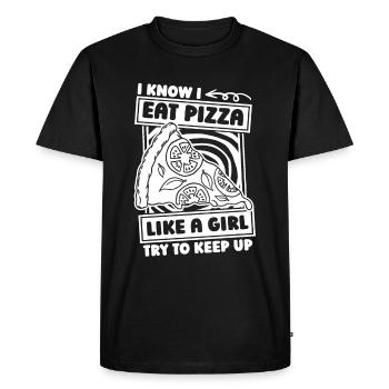 pizzaiolo - T-shirt Premium bio Homme - noir - Devant - Nico (187cm)