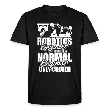 Robotique Ai Robot Drôle - T-shirt Premium bio Homme - noir - Devant - Nico (187cm)