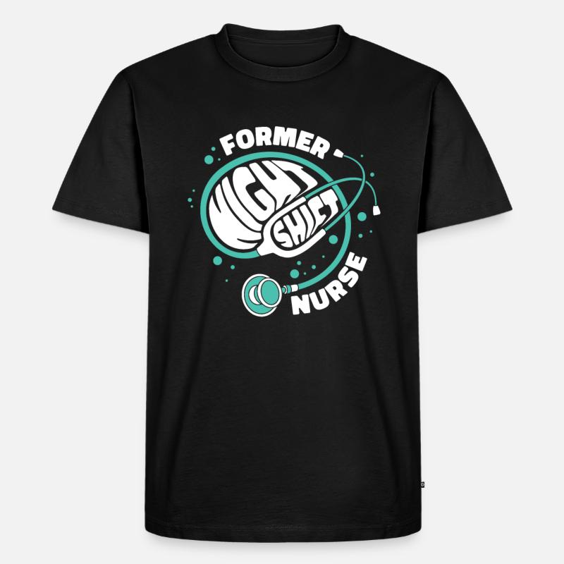 Krankenschwester Stethoskop - Männer Premium Bio T-Shirt - Schwarz
