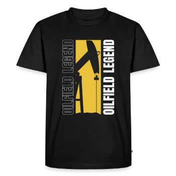 Légende de la plate-forme pétrolière - T-shirt Premium bio Homme - noir - Devant - Nico (187cm)