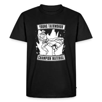 Taekwondo Père Taekwondo - T-shirt Premium bio Homme - noir - Devant - Nico (187cm)