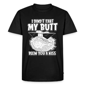 Bartagame Humour du dragon barbu - T-shirt Premium bio Homme - noir - Devant - Nico (187cm)