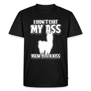 Alpaca Funny - Men's Premium Organic T-Shirt - black - Front - Nico (187cm)