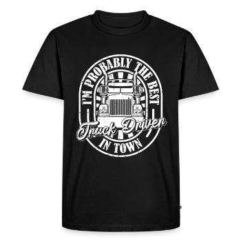 Truck Driver Trucker Truck Driver Funny - Men's Premium Organic T-Shirt - black - Front - Nico (187cm)