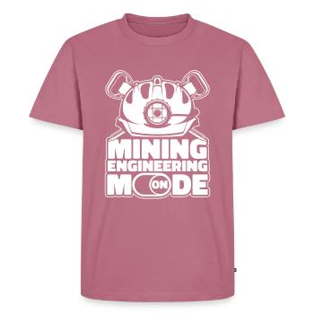Ingénieur Casque de sécurité Ingénieur des mines - T-shirt Premium bio Homme - mauve - Devant - Nico (187cm)