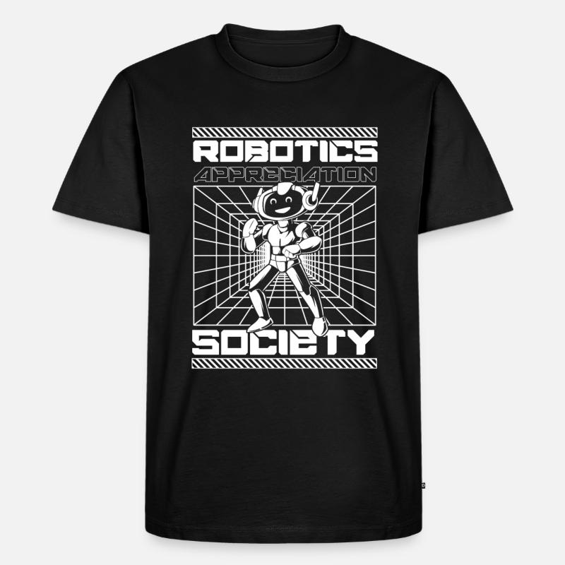 Robotik Ai Roboter - Männer Premium Bio T-Shirt - Schwarz