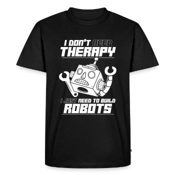 Robotique Ai Robot Drôle - T-shirt Premium bio Homme - noir - Devant - Nico (187cm)