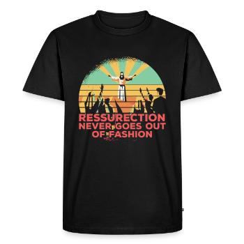 Christ Christianisme - T-shirt Premium bio Homme - noir - Devant - Nico (187cm)