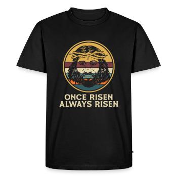 Christ Christianisme - T-shirt Premium bio Homme - noir - Devant - Nico (187cm)