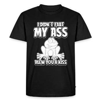 Frog Toad Humor - Men's Premium Organic T-Shirt - black - Front - Nico (187cm)