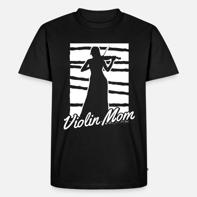 Violine Geige Mutter - Männer Premium Bio T-Shirt - Schwarz