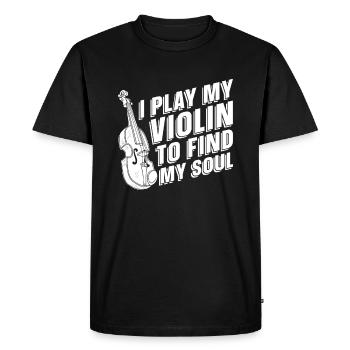 Violon Violon - T-shirt Premium bio Homme - noir - Devant - Nico (187cm)