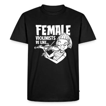 Violin Violin Humor - Men's Premium Organic T-Shirt - black - Front - Nico (187cm)