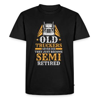 Truck Driver Trucker Truck Driver Funny - Men's Premium Organic T-Shirt - black - Front - Nico (187cm)