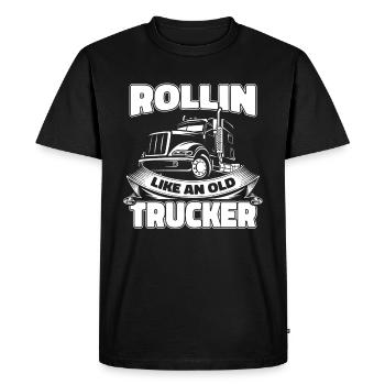 Truck Driver Trucker Truck Driver Funny - Men's Premium Organic T-Shirt - black - Front - Nico (187cm)