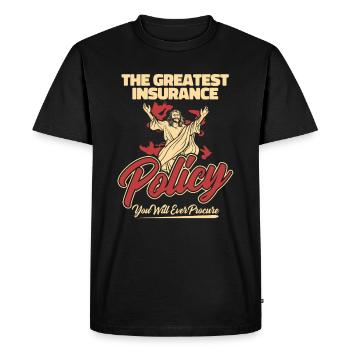 Christ Christianity Funny - Men's Premium Organic T-Shirt - black - Front - Nico (187cm)