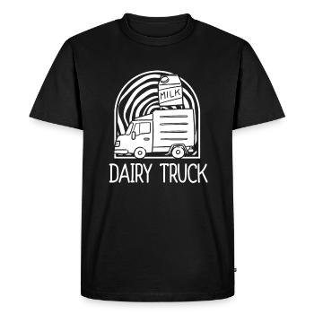 Wagon de lait de vache - T-shirt Premium bio Homme - noir - Devant - Nico (187cm)