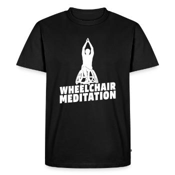 Meditation Meditation Wheelchair - Men's Premium Organic T-Shirt - black - Front - Nico (187cm)