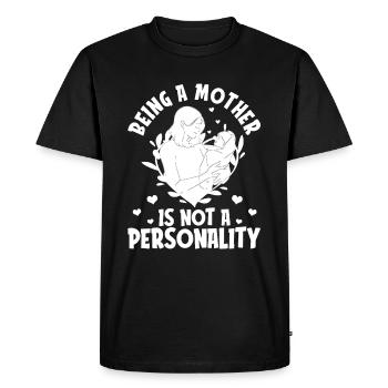 Maman Mère - T-shirt Premium bio Homme - noir - Devant - Nico (187cm)