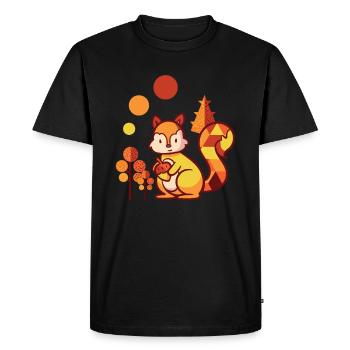 Squirrel - Men's Premium Organic T-Shirt - black - Front - Nico (187cm)