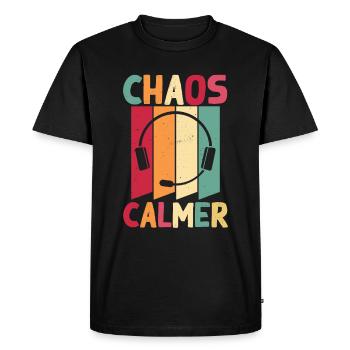 Centre d’opérations du centre de contrôle des appels d’urgence - T-shirt Premium bio Homme - noir - Devant - Nico (187cm)