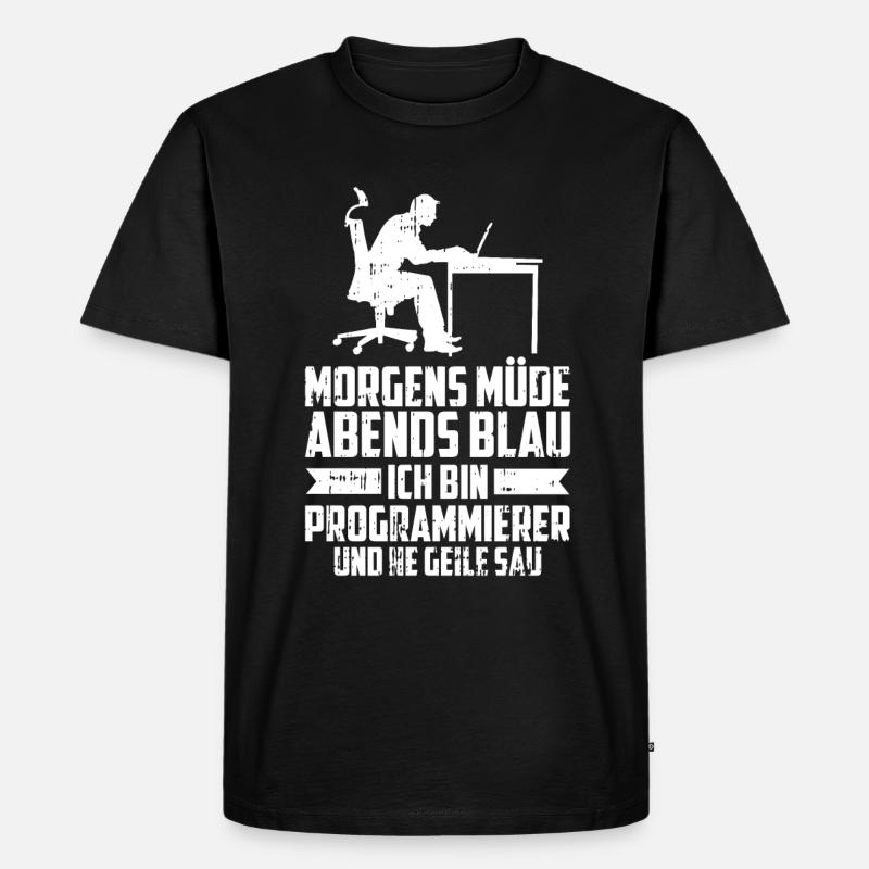 Entwickler Coder Programmierer - Männer Premium Bio T-Shirt - Schwarz