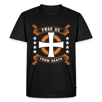 Christ Croix du Christianisme - T-shirt Premium bio Homme - noir - Devant - Nico (187cm)