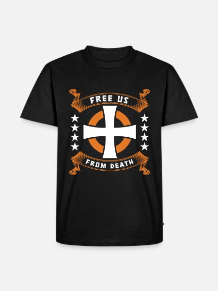 Christ Christianity Cross - Men's Premium Organic T-Shirt - black