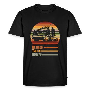 Chauffeur de camion Camionneur Chauffeur de camion - T-shirt Premium bio Homme - noir - Devant - Nico (187cm)