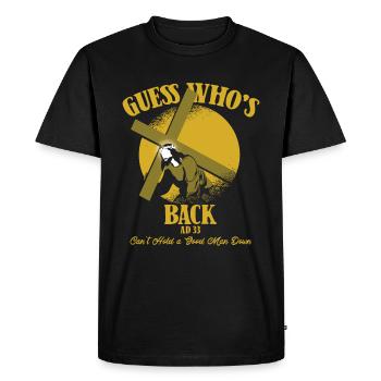 Christ Christianity Funny - Men's Premium Organic T-Shirt - black - Front - Nico (187cm)
