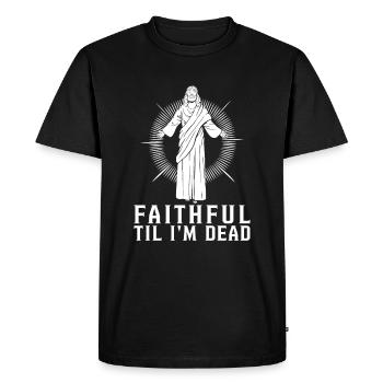Fidèles au christianisme chrétien - T-shirt Premium bio Homme - noir - Devant - Nico (187cm)