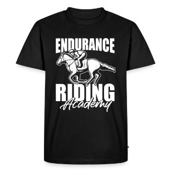 Horse Equestrian Academy Endurance Riding - Men's Premium Organic T-Shirt - black - Front - Nico (187cm)