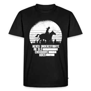 Horse Equestrian Sport Endurance Riding - Men's Premium Organic T-Shirt - black - Front - Nico (187cm)