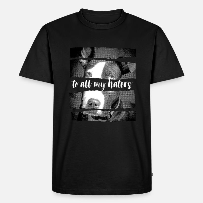 Pitbull - Männer Premium Bio T-Shirt - Schwarz
