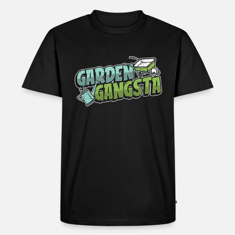 Hobbygärtner Garten - Männer Premium Bio T-Shirt - Schwarz