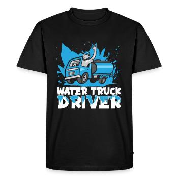 Lastbilchauffør Trucker Lastbilchauffør Sjov - Herre Premium økologisk T-shirt - sort - Foran - Nico (187cm)