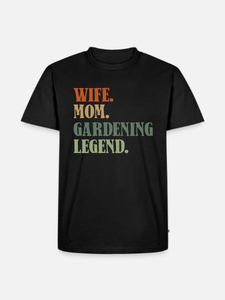 Hobbygärtner Garten Gärtnerische Mama - Männer Premium Bio T-Shirt - Schwarz
