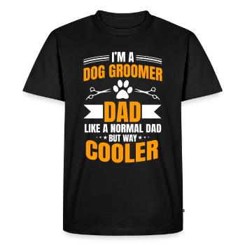 Dog groomer dad for men - Men's Premium Organic T-Shirt - black - Front - Nico (187cm)
