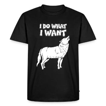 Je me fiche de Wolf - T-shirt Premium bio Homme - noir - Devant - Nico (187cm)