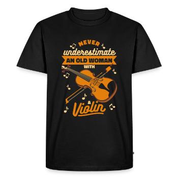 Violin Violin Funny - Men's Premium Organic T-Shirt - black - Front - Nico (187cm)