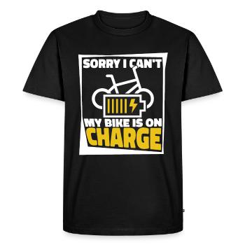 Batterie de vélo électrique E Bike - T-shirt Premium bio Homme - noir - Devant - Nico (187cm)