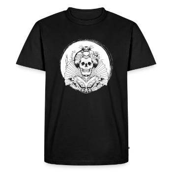 Geisha Skull - Men's Premium Organic T-Shirt - black - Front - Nico (187cm)