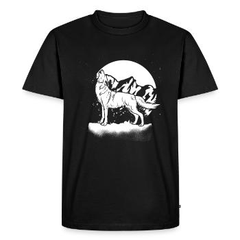 Wolf Berg - Men's Premium Organic T-Shirt - black - Front - Nico (187cm)