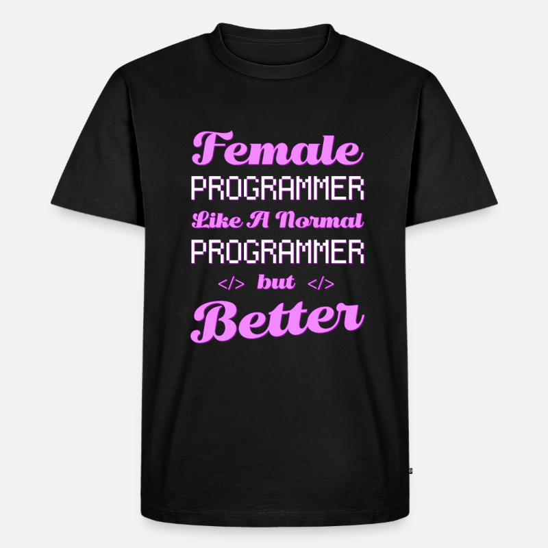Développeur Coder Programmeur Femme - T-shirt Premium bio Homme - noir