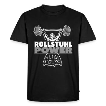 Performance d’accès en fauteuil roulant - T-shirt Premium bio Homme - noir - Devant - Nico (187cm)